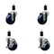 Service Caster 3.5'' Solid Poly Wheel Swivel 1-3/8'' Expanding Stem Caster Set 2 Brakes, 4PK SCC-EX20S3514-SPUS-2-TLB-2-138 - alternate 1